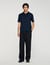 Knitted polo with zip collar