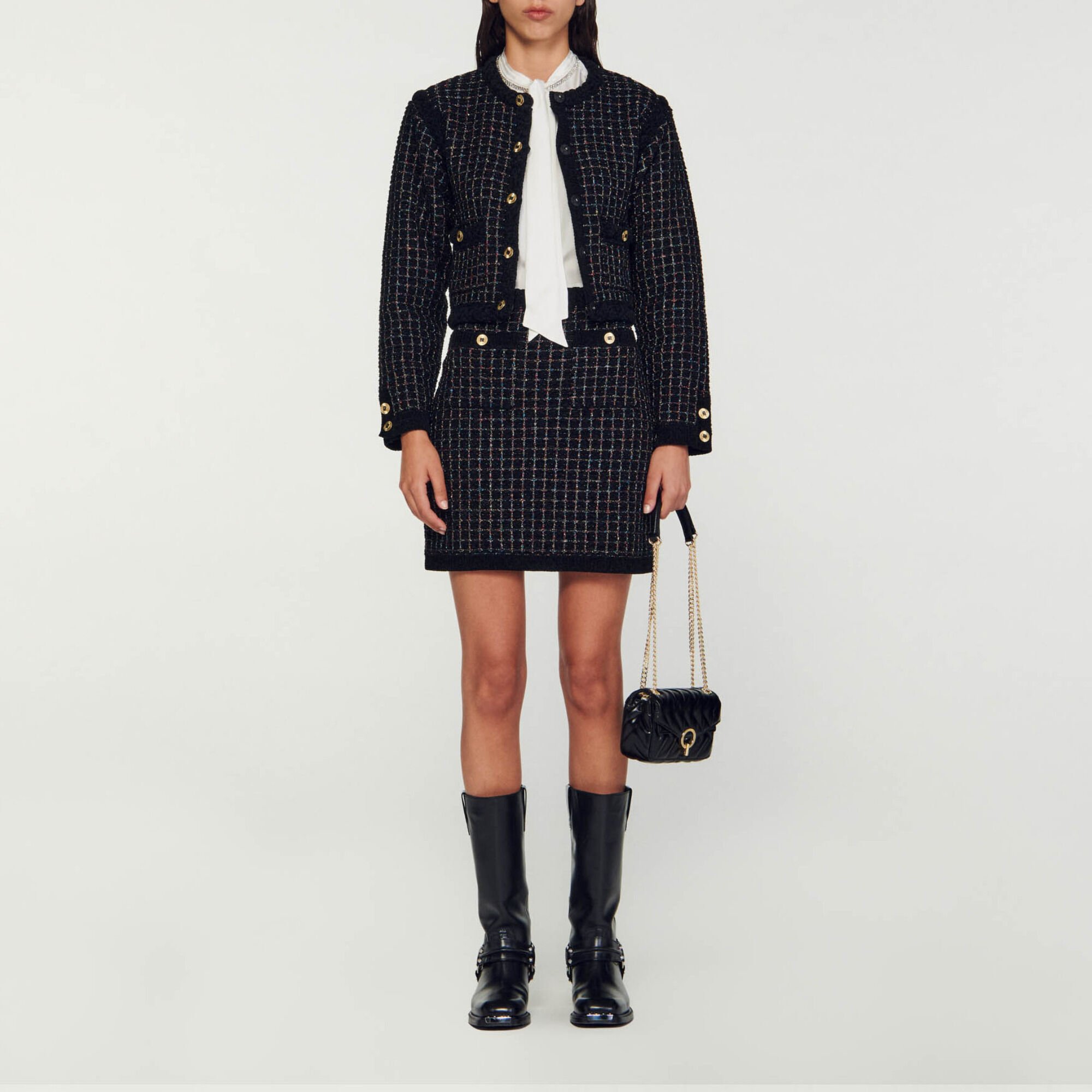 Textured knit skirt 