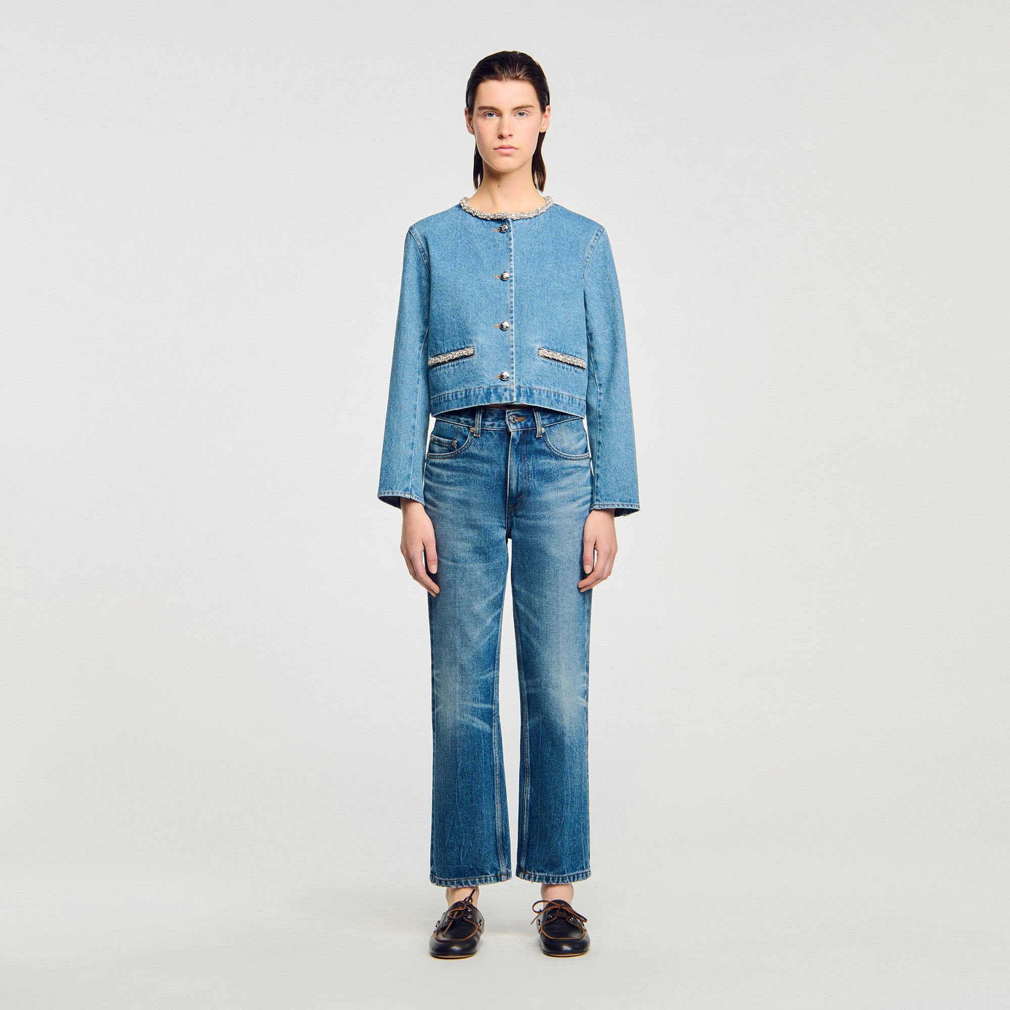 Rhinestone denim jacket