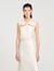 Satin maxi dress with rhinestones