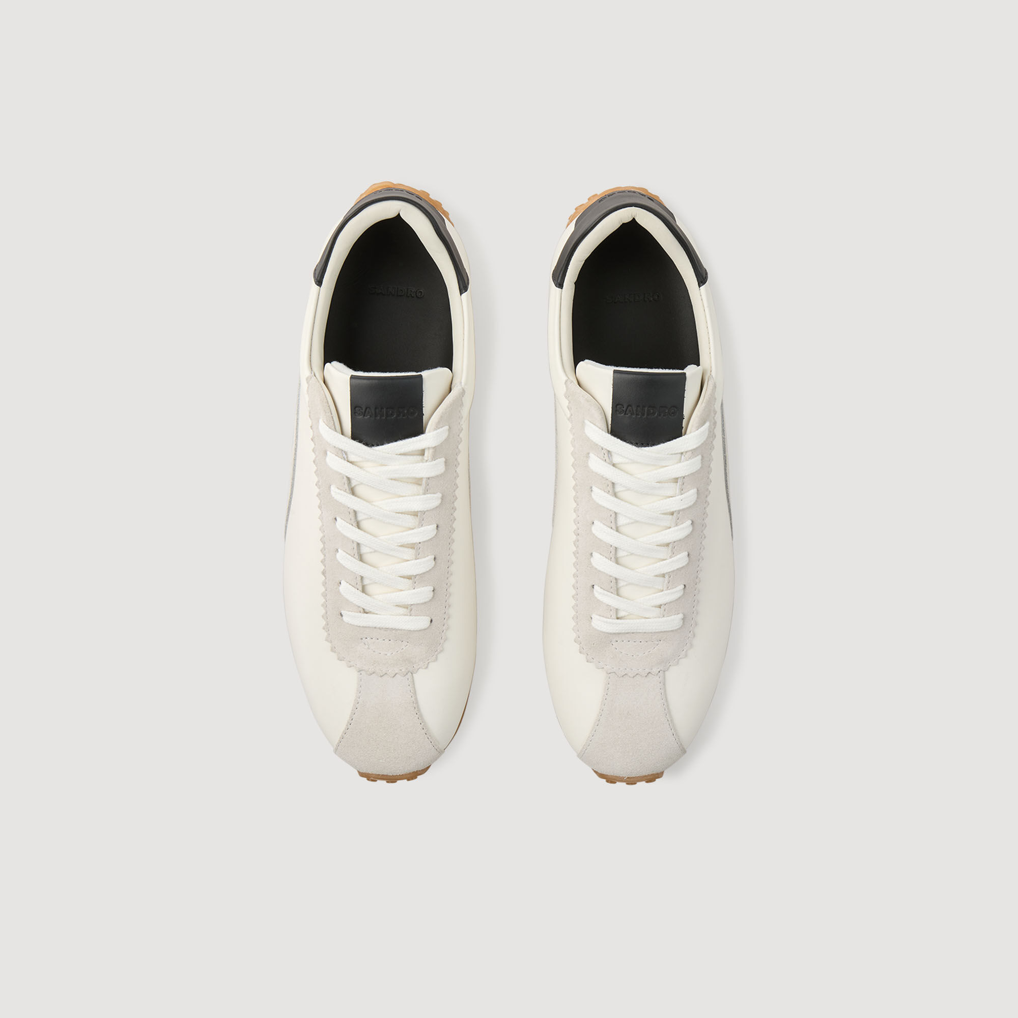 Running sneakers white / beige for Men | Sandro Paris