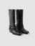 Leather biker boots
