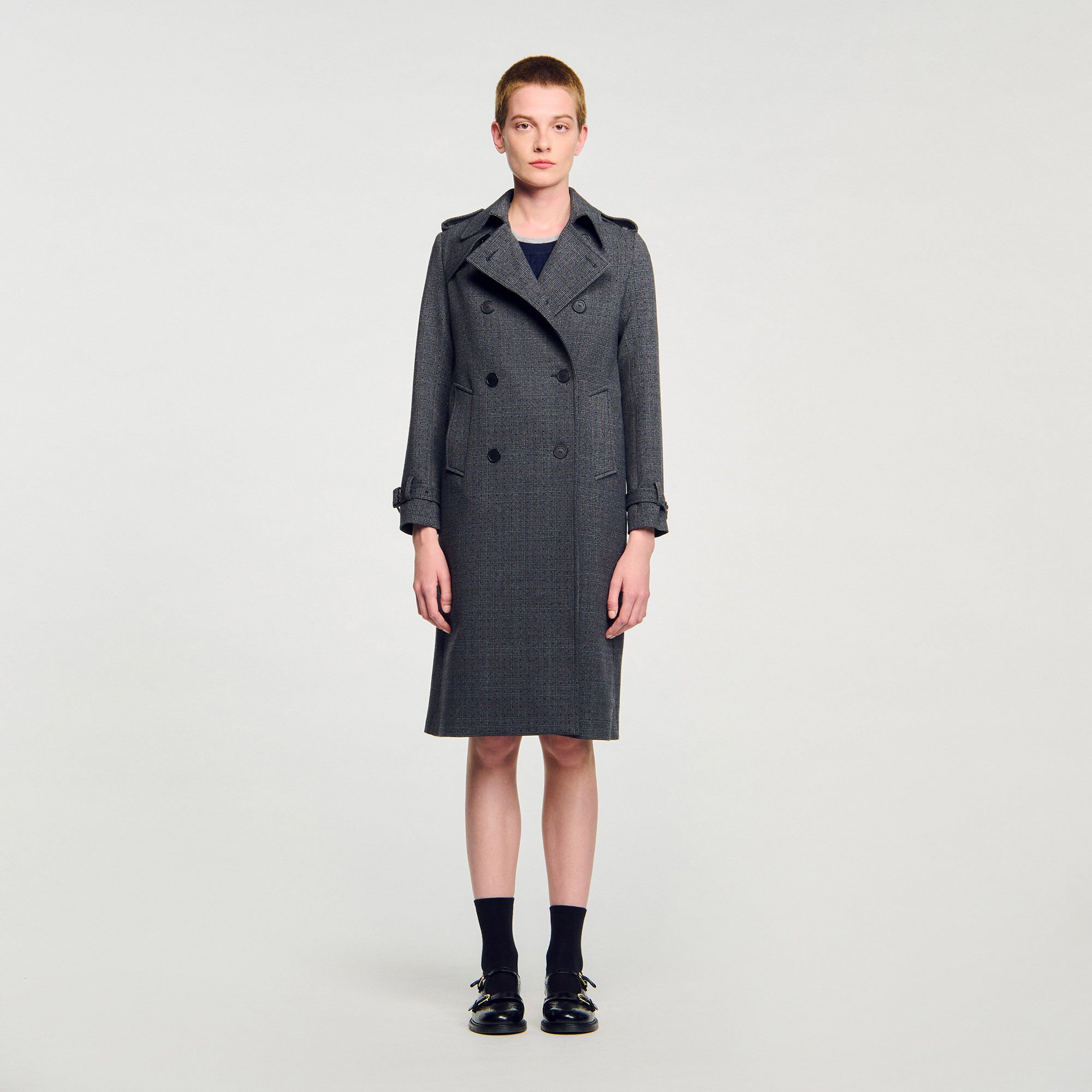 Rhinestone trench coat