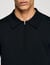 Knitted polo with zip collar