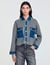 Denim and knitwear coatigan