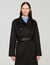 Long wool and leather coat
