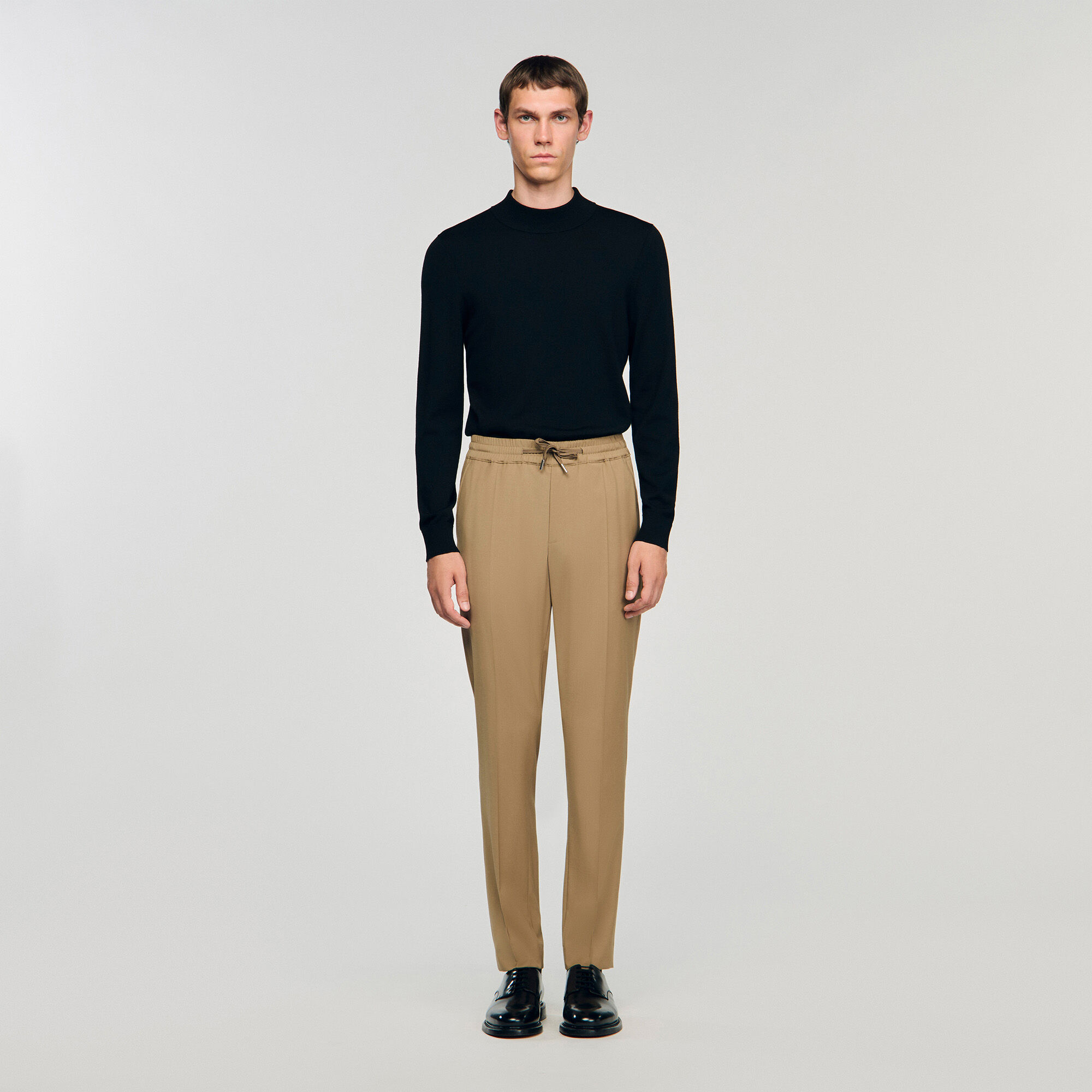 Elasticated straight-leg trousers white / beige for Men