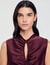 Draped satin-effect dress