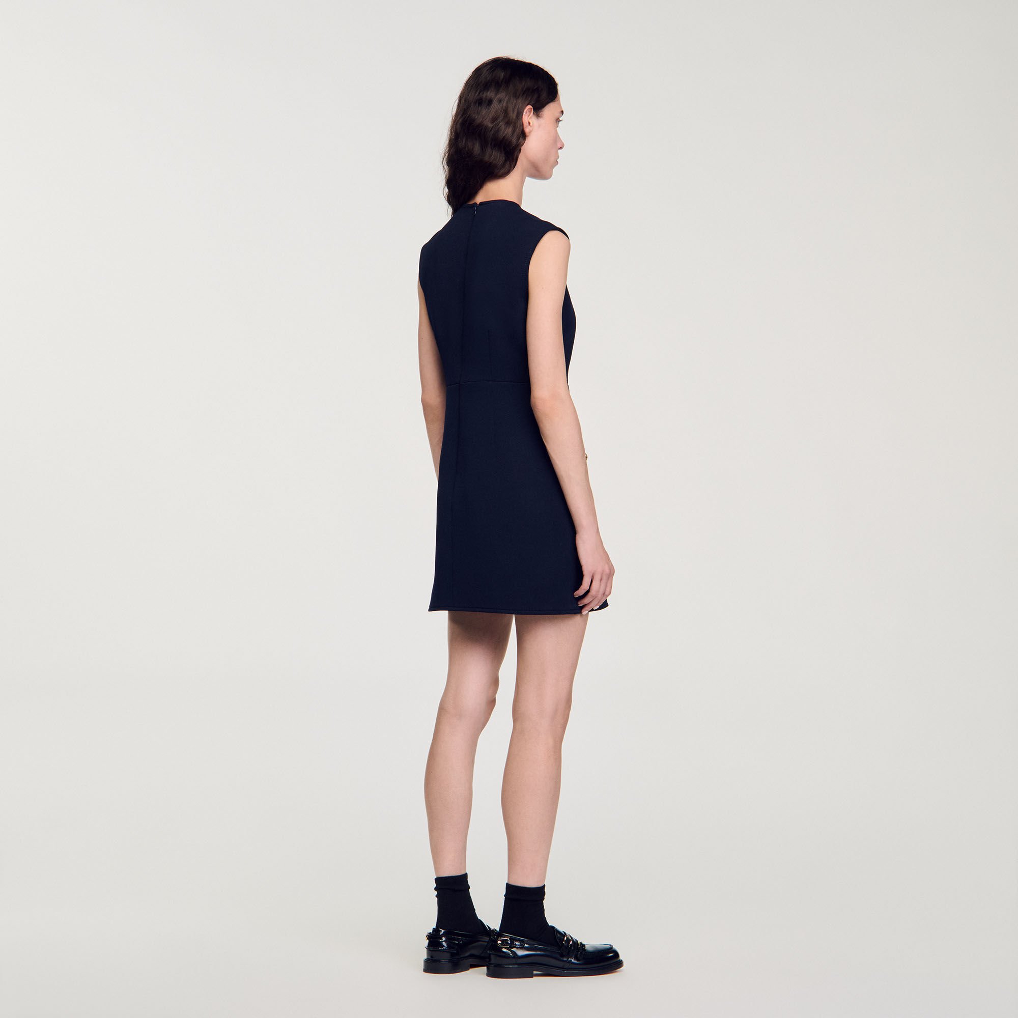 Mini dress with buttons
