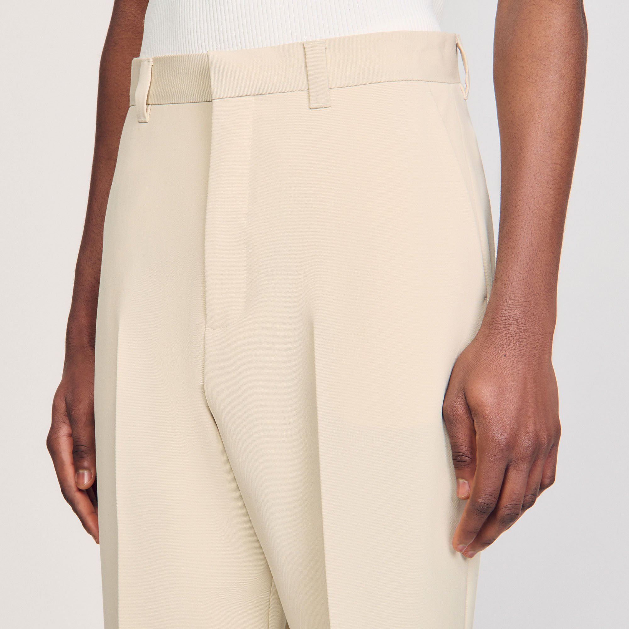Wool suit trousers