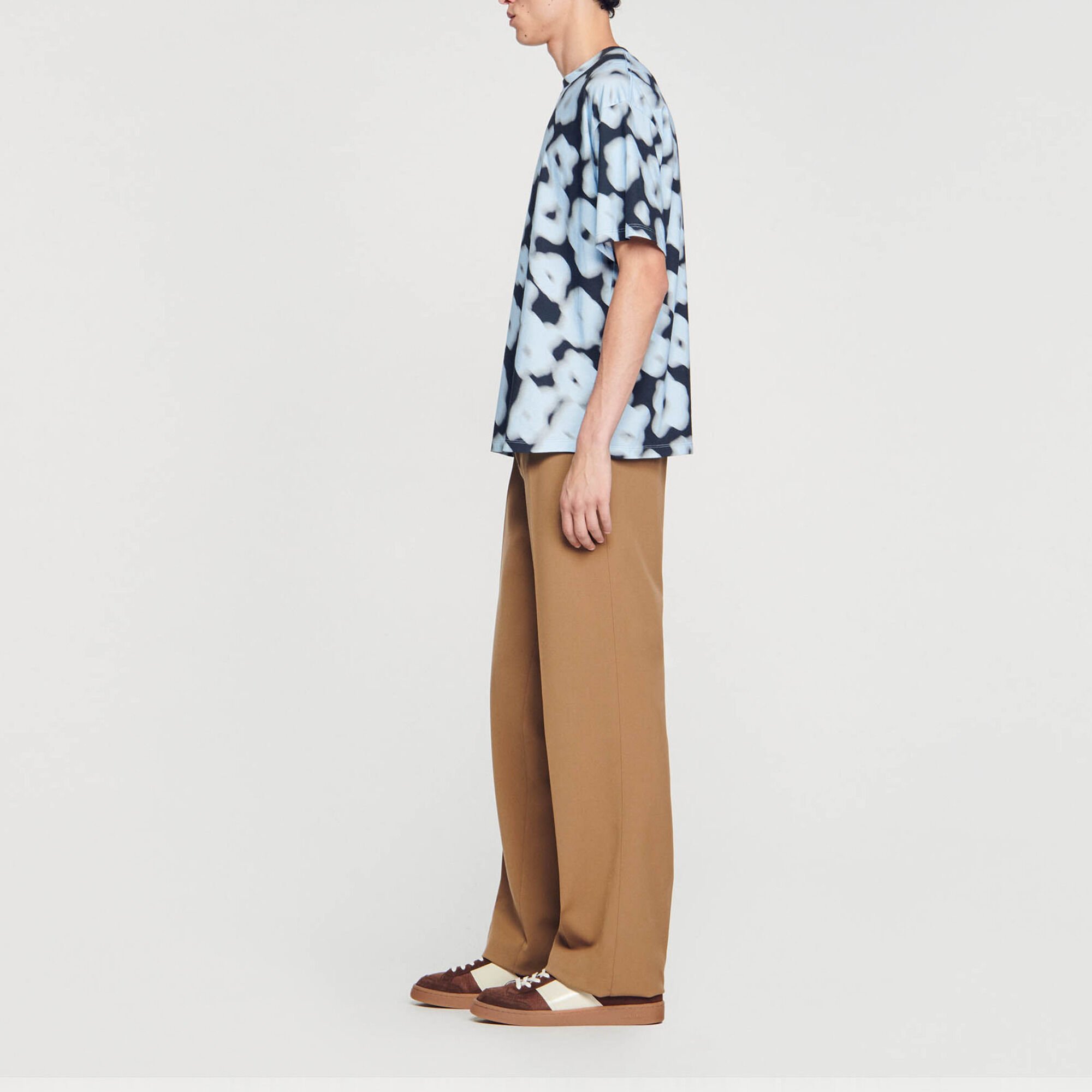 Blurry floral cotton T-shirt