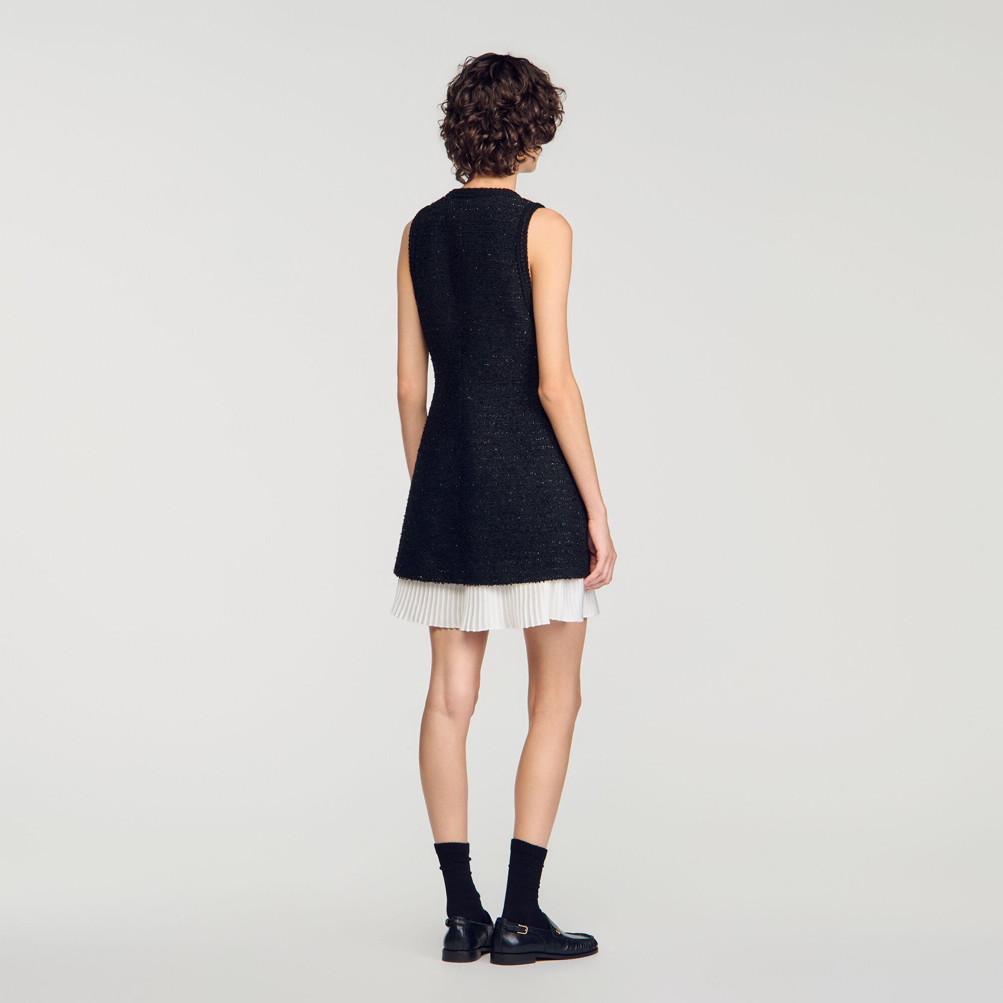 Short two-tone tweed dress - Women | Sandro