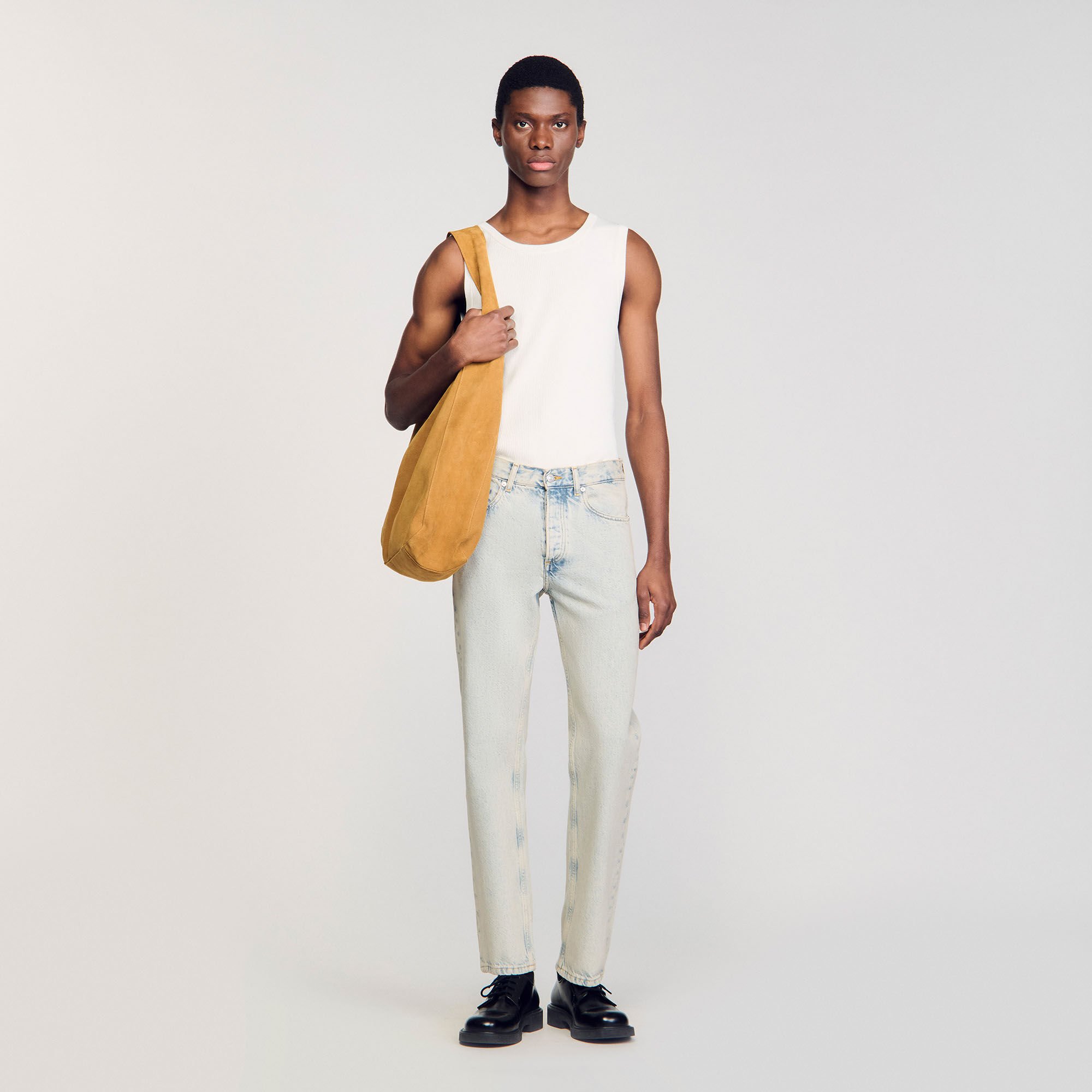 Regular faded jeans