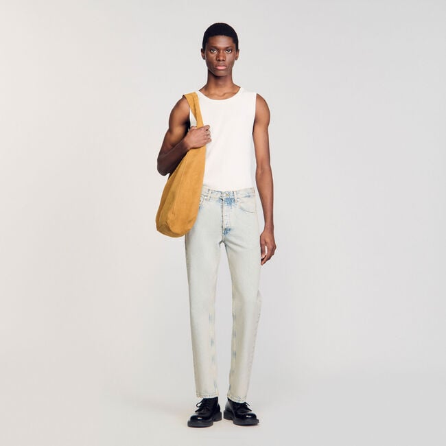 Regular faded jeans
