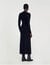Long, gathered knit dress
