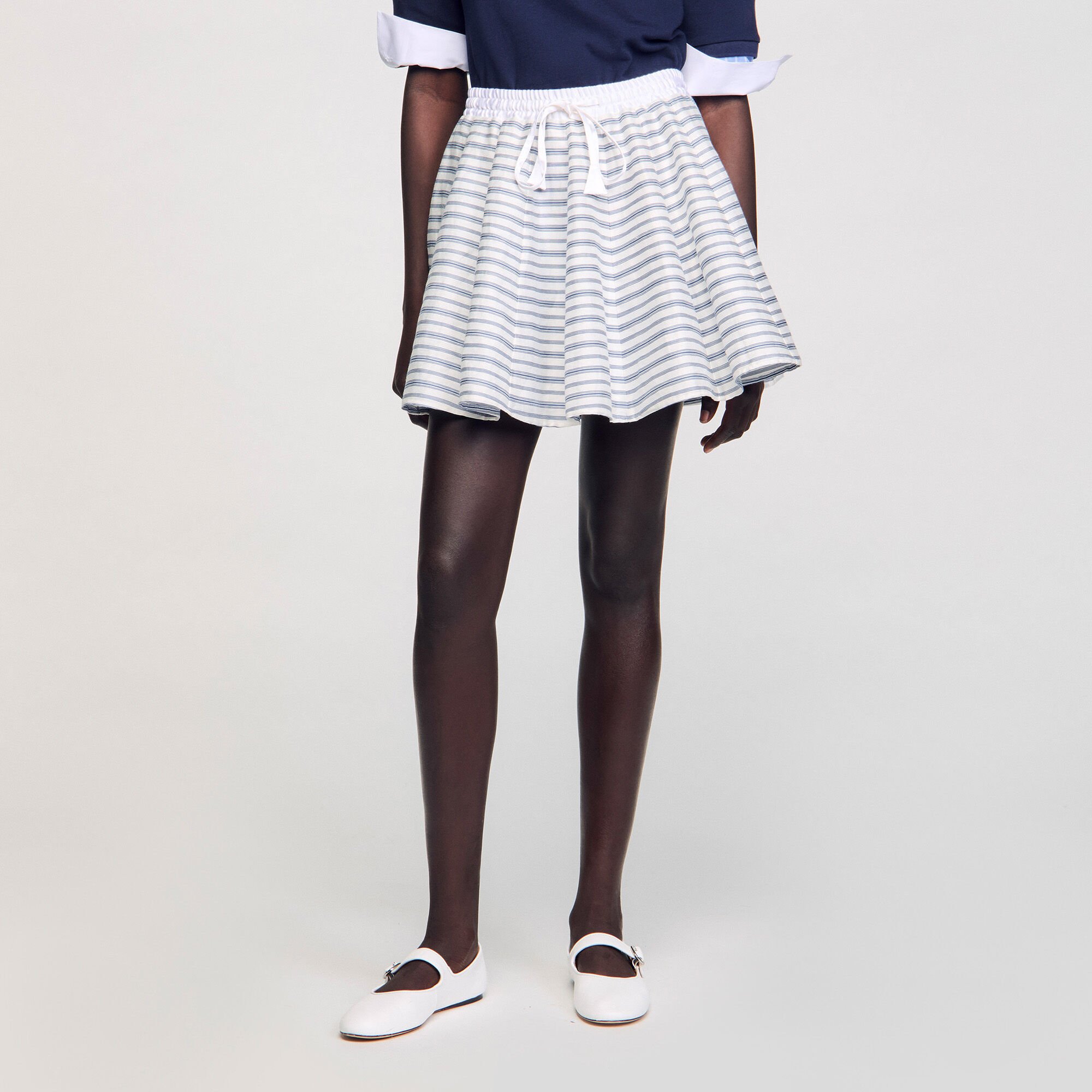 Spiral print skater skirt