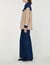 Knit and denim cardicoat