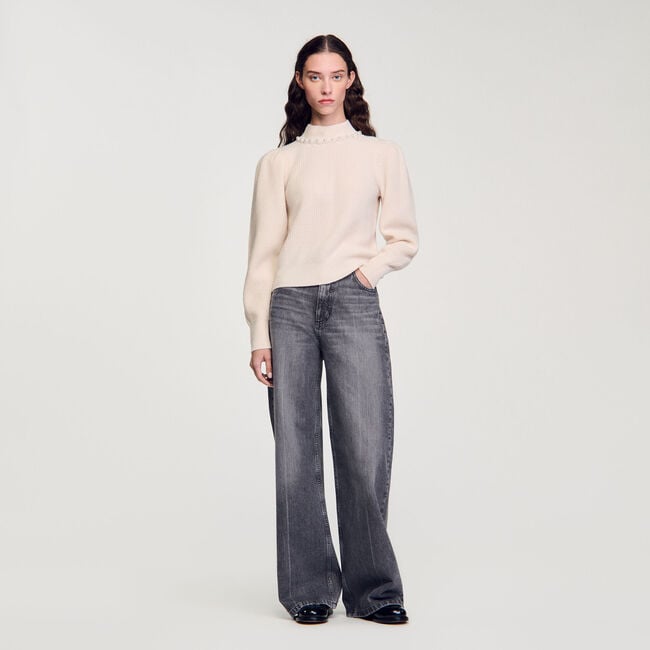 Ribbed wool and cashmere jumper