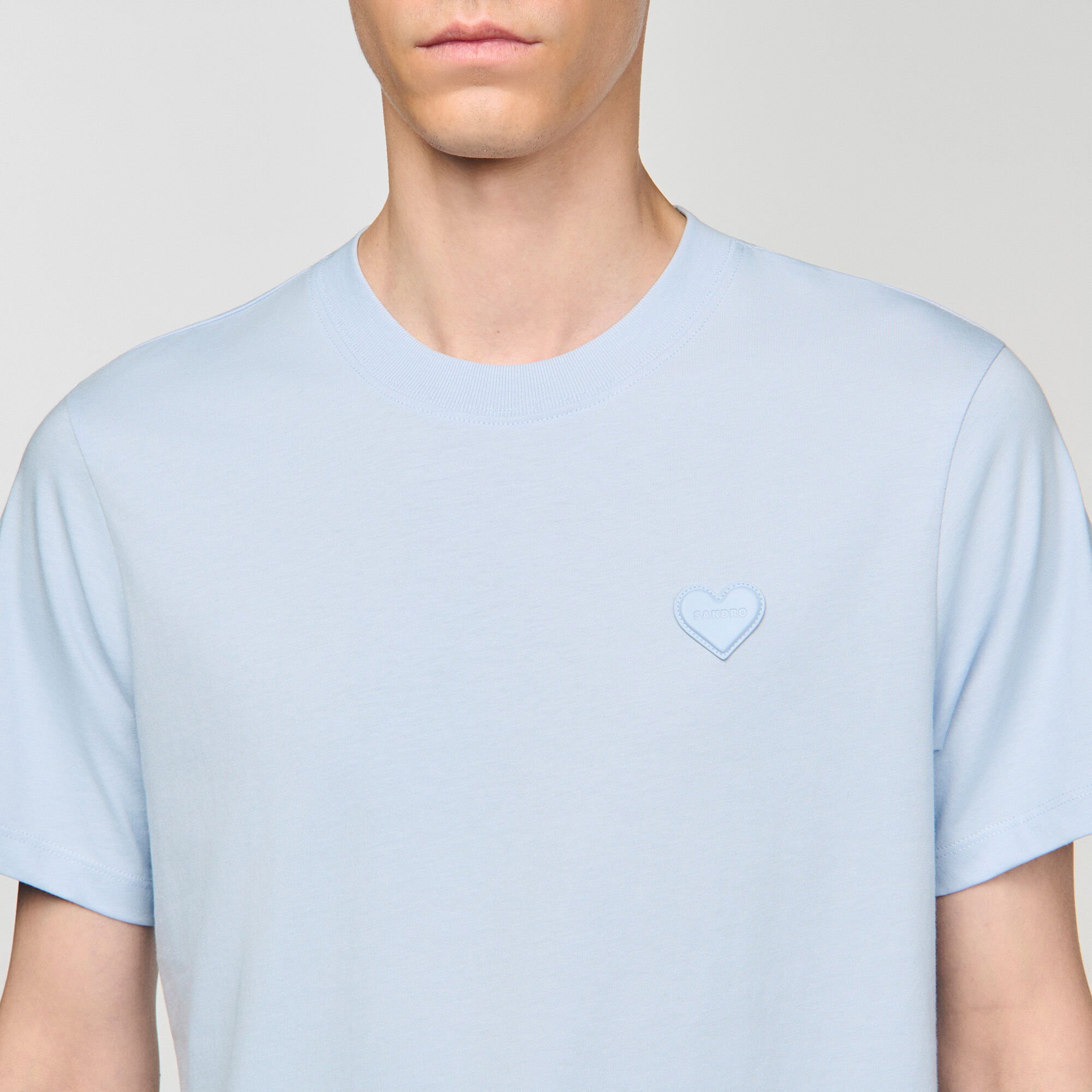 T-shirt with heart patch