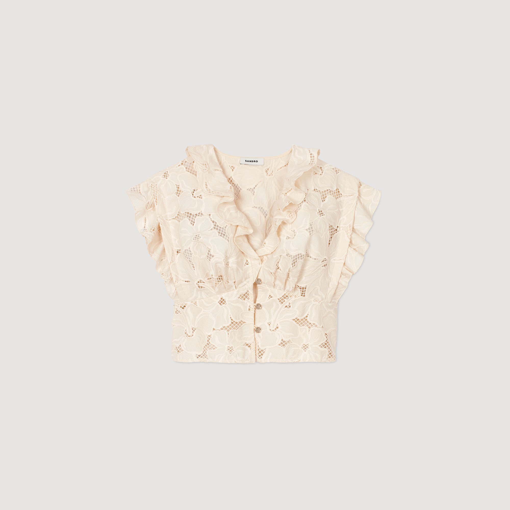 Embroidered crop top