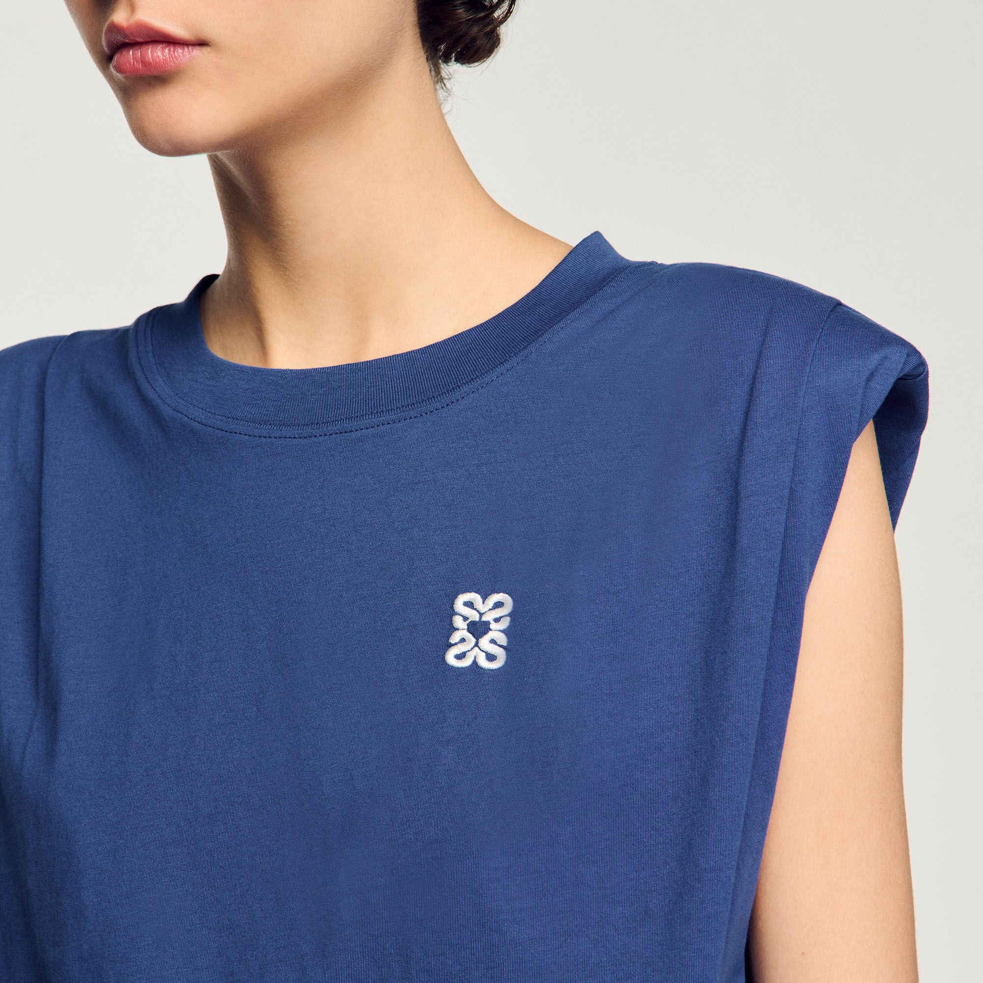 Short draped T-shirt