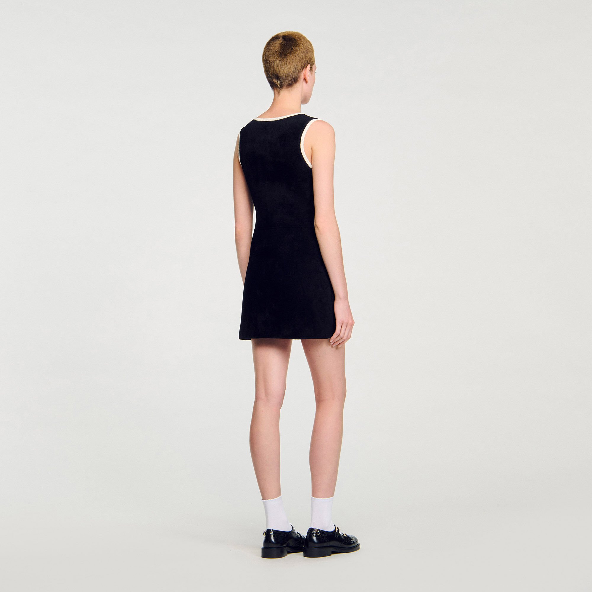 Mini velvet knit dress