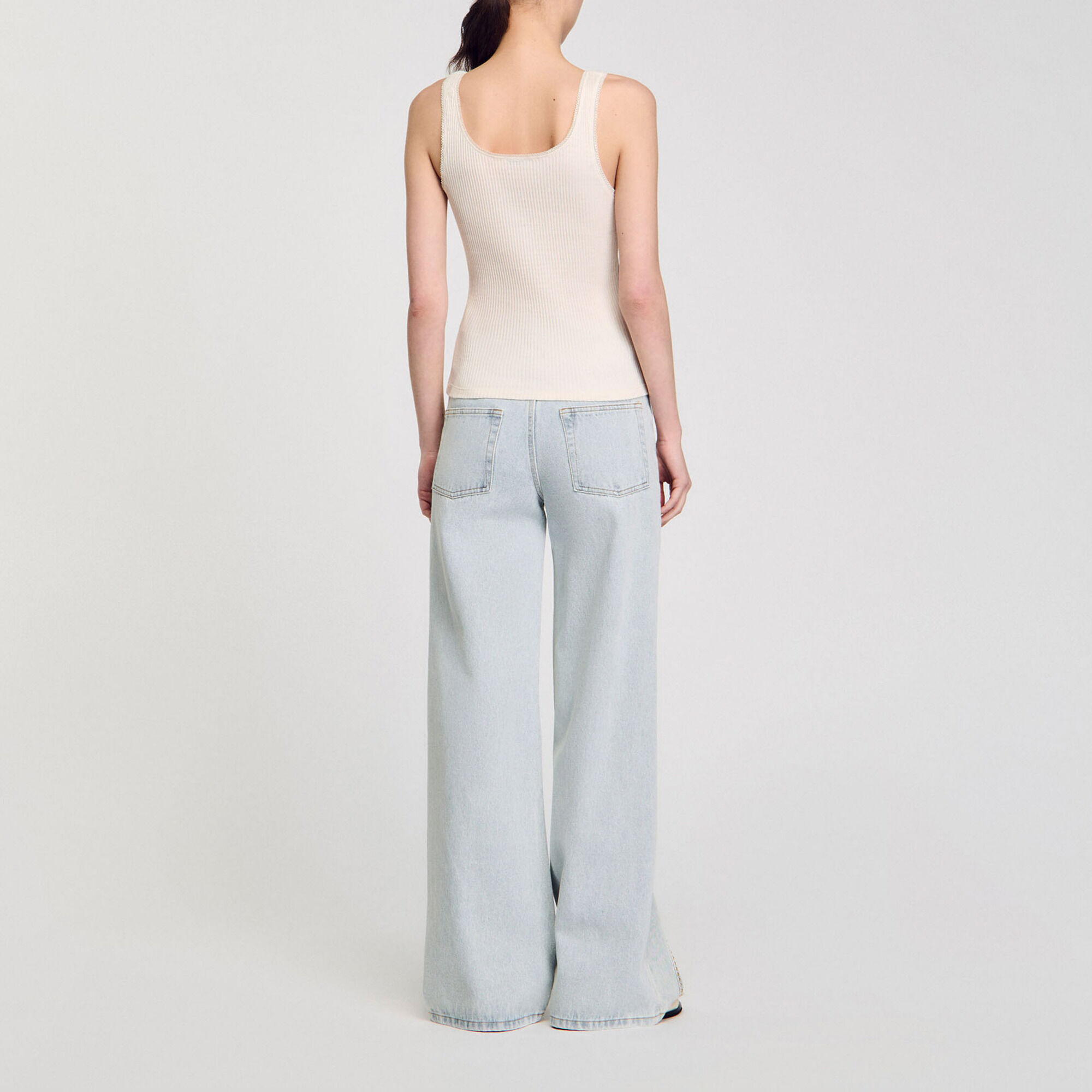 Rib knit vest top