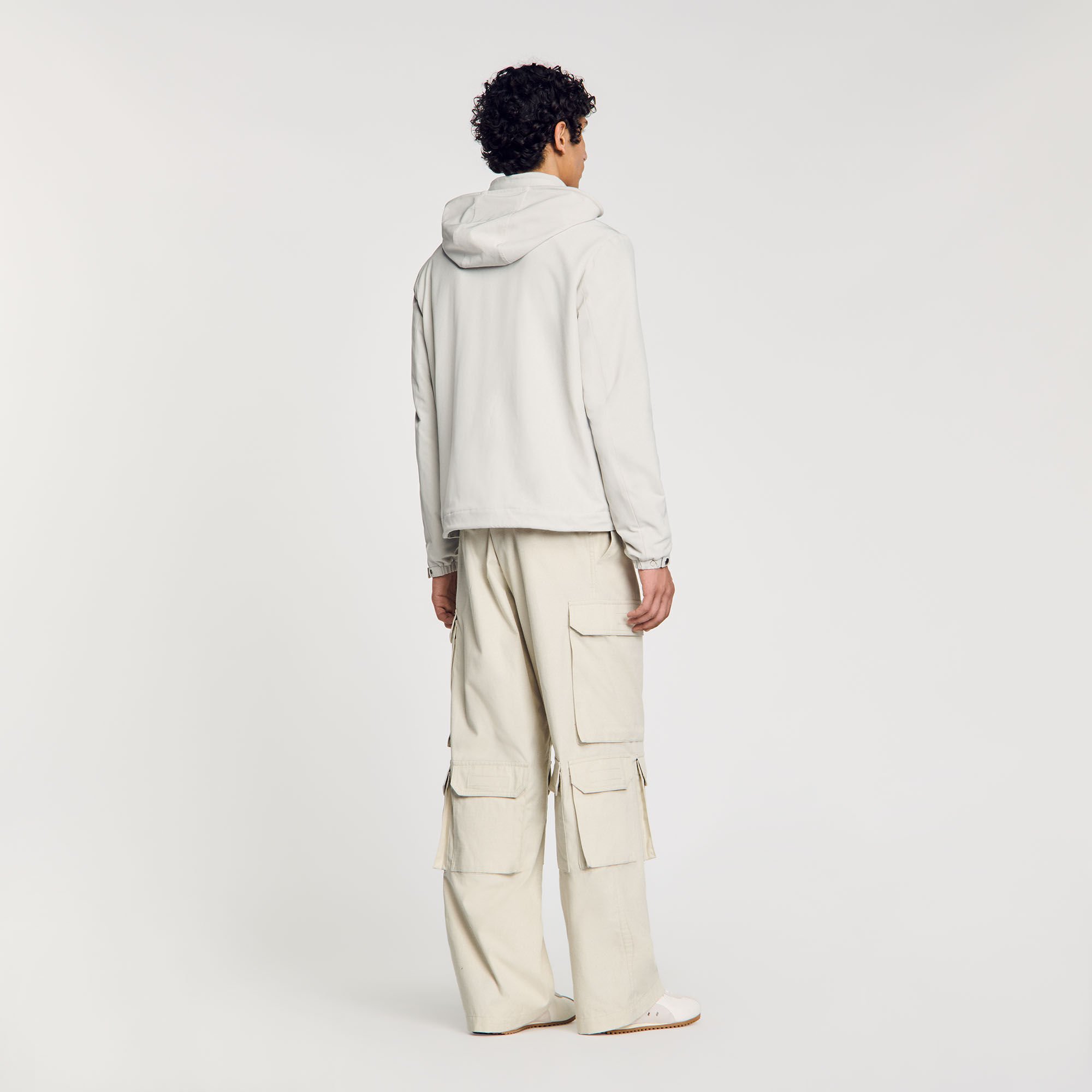 Zip-up hooded jacket