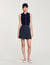 Mini striped pleated skirt
