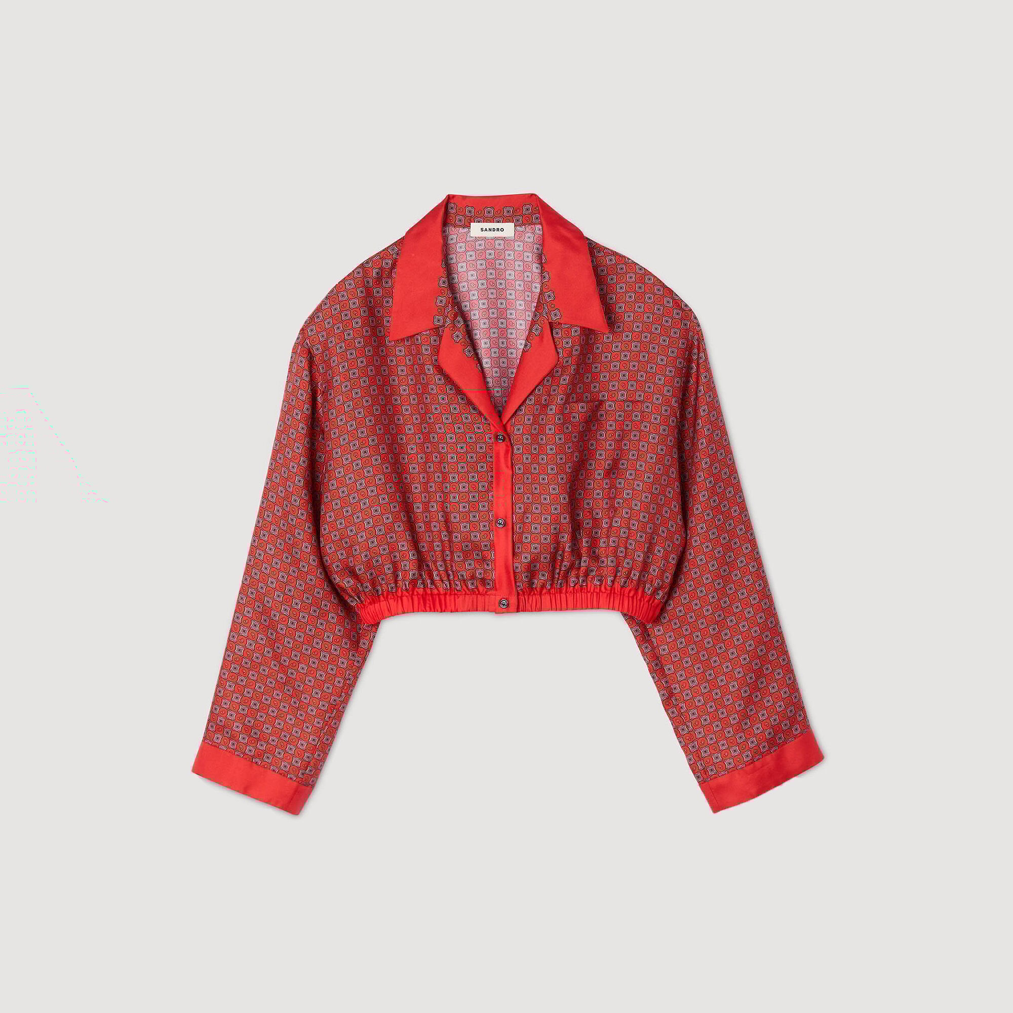 Scarf print shirt