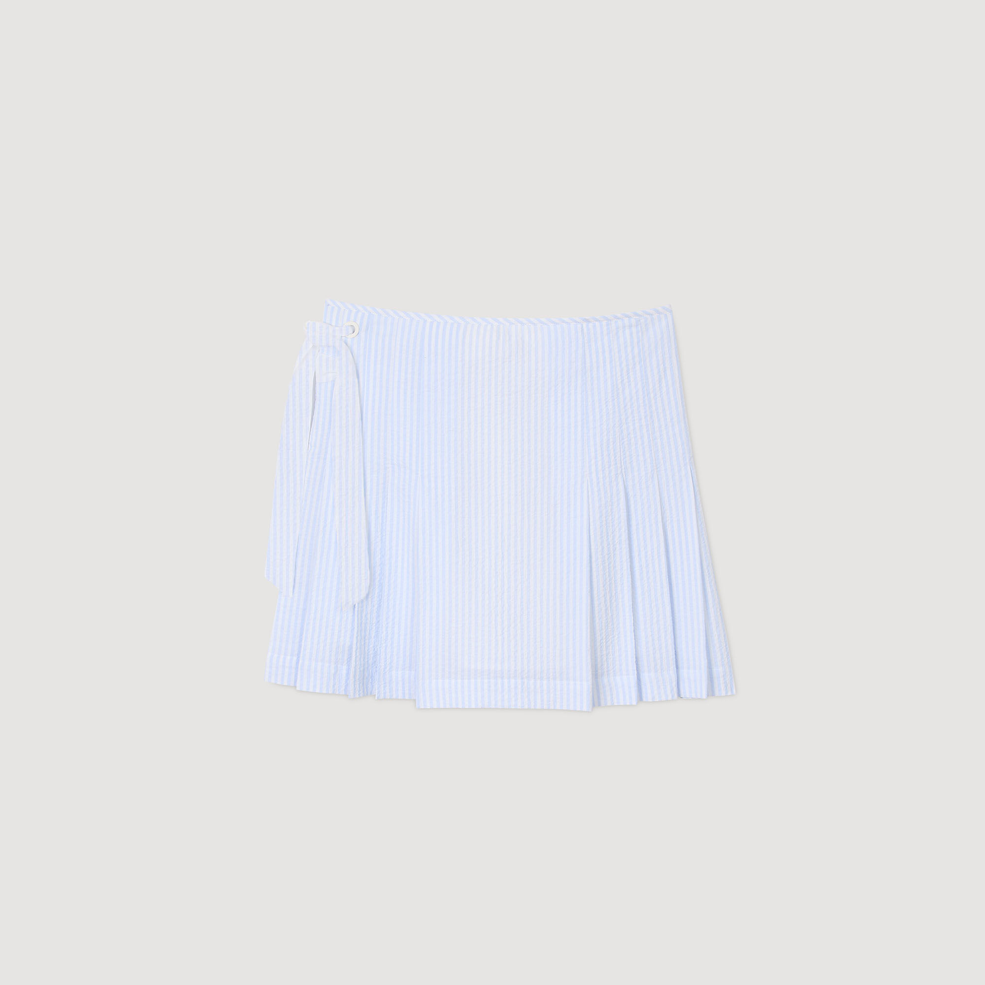 【海外限定】Sandroスカート☆Striped Pleated Woven Mini Skirt Sandro Rhinestone Striped Pleated Skirt | Saks Fifth Avenue