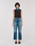 Knit and denim sweater