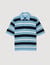 Striped knit polo shirt