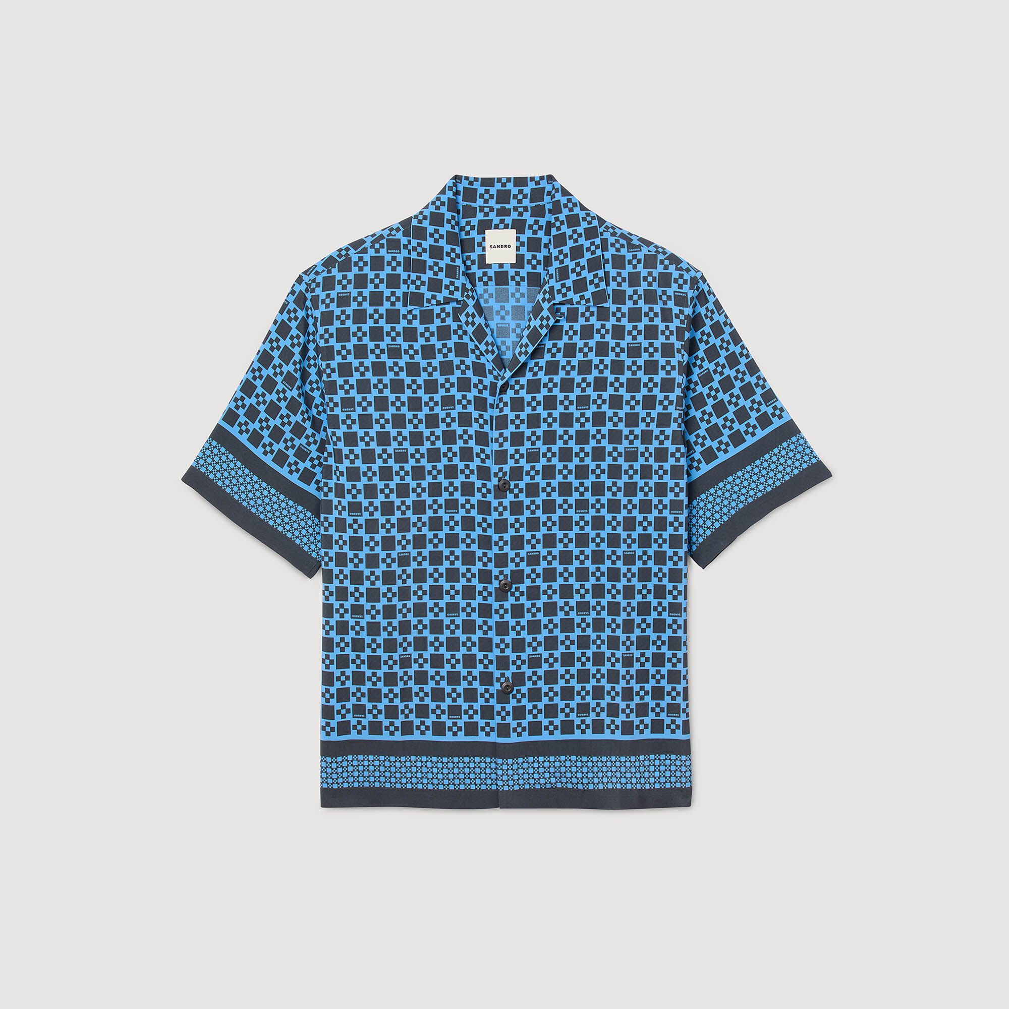 Square Cross motif flowing shirt