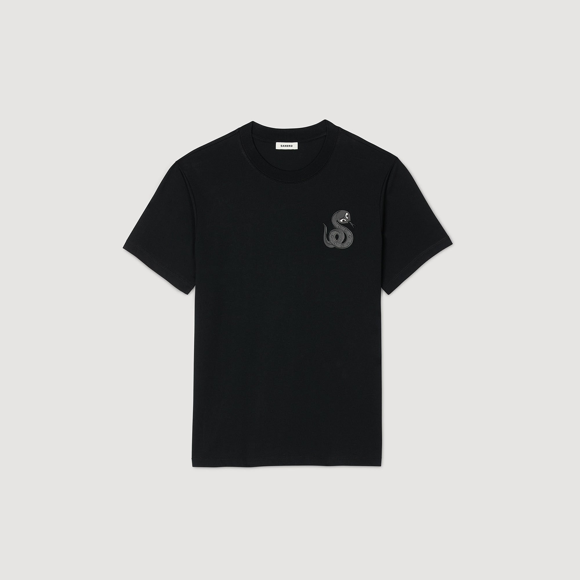T-shirt with snake detail