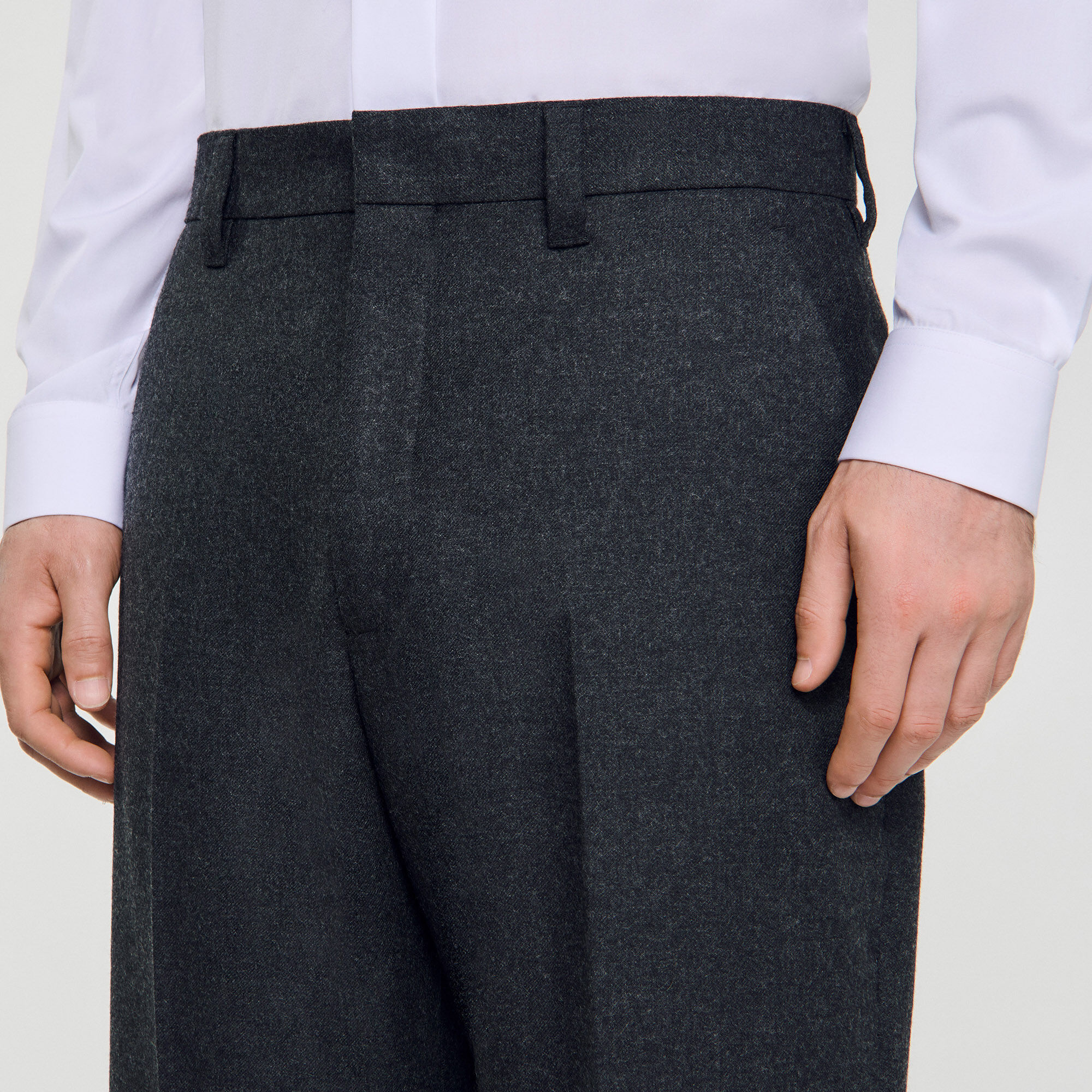 Wool suit trousers