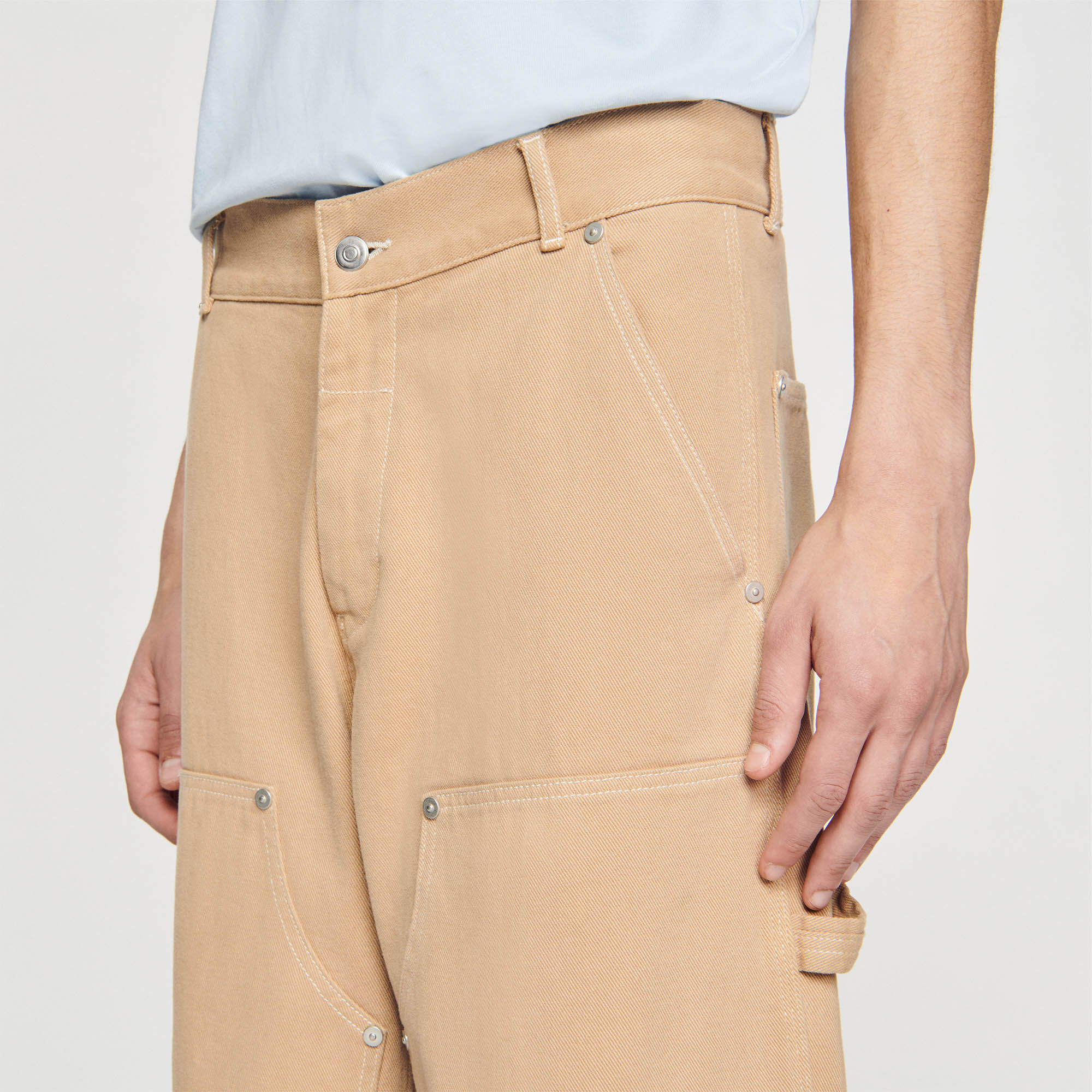 Cotton canvas carpenter trousers