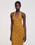 Maxi knit dress with fringes