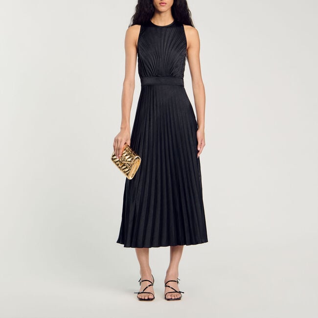 Pleated maxi dress