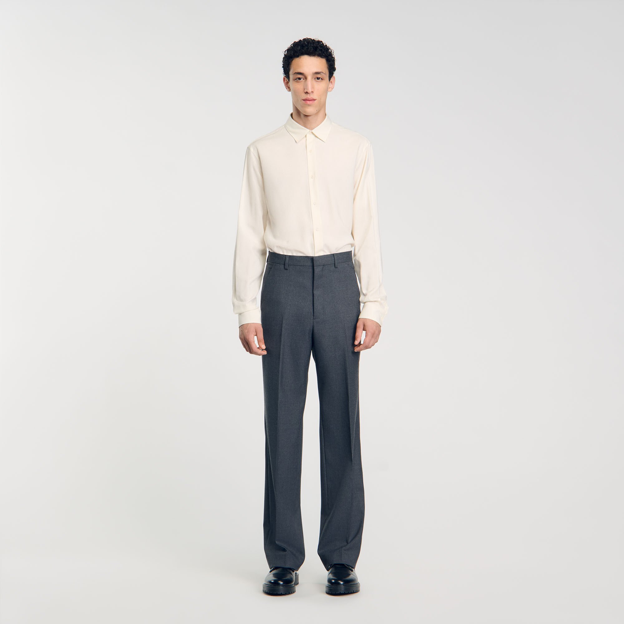 Wide-leg suit trousers