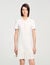 Mini knit dress with polo neck