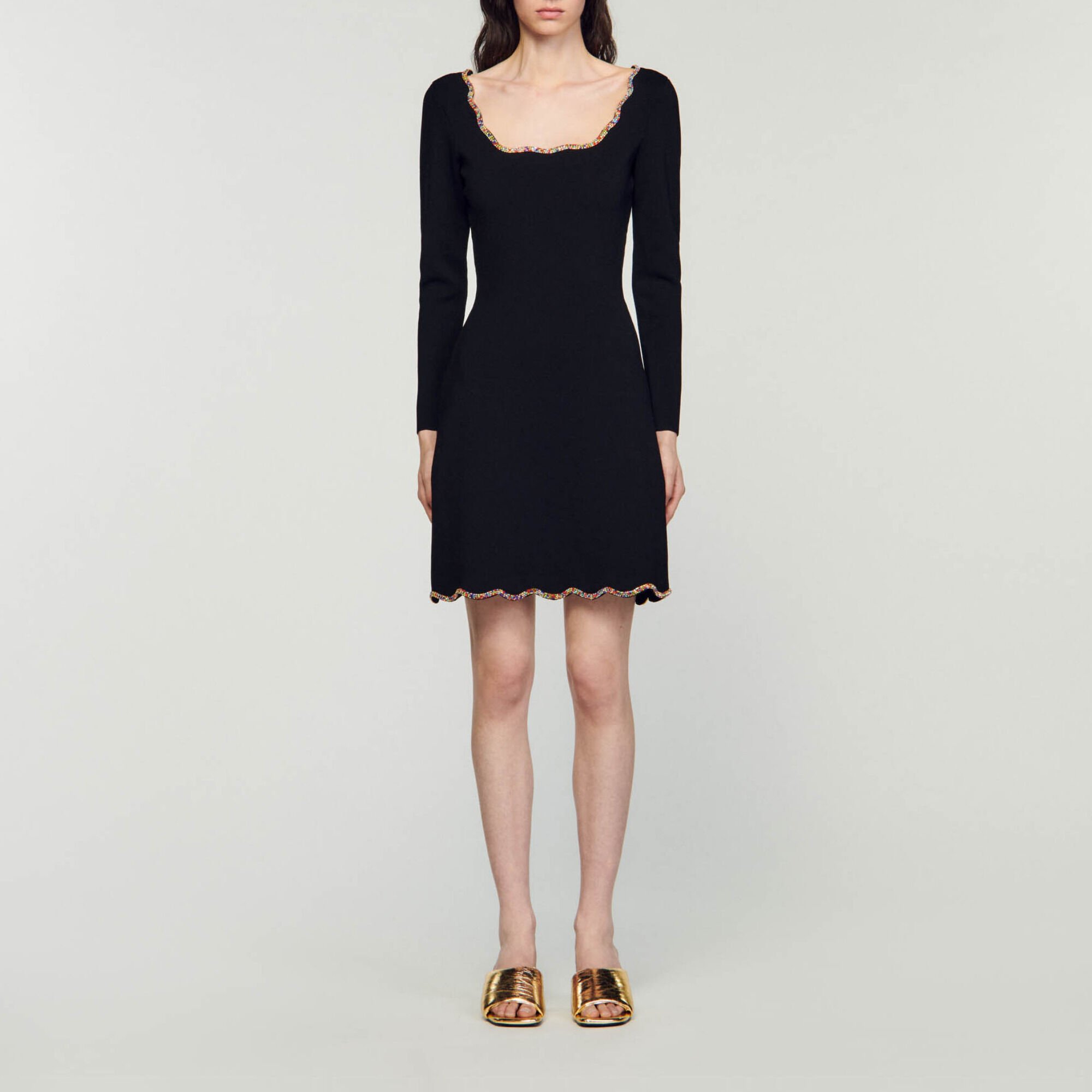 Short velvet dress