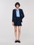 Mini striped pleated skirt