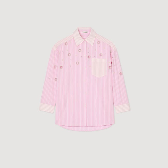 Striped rhinestone shirt
