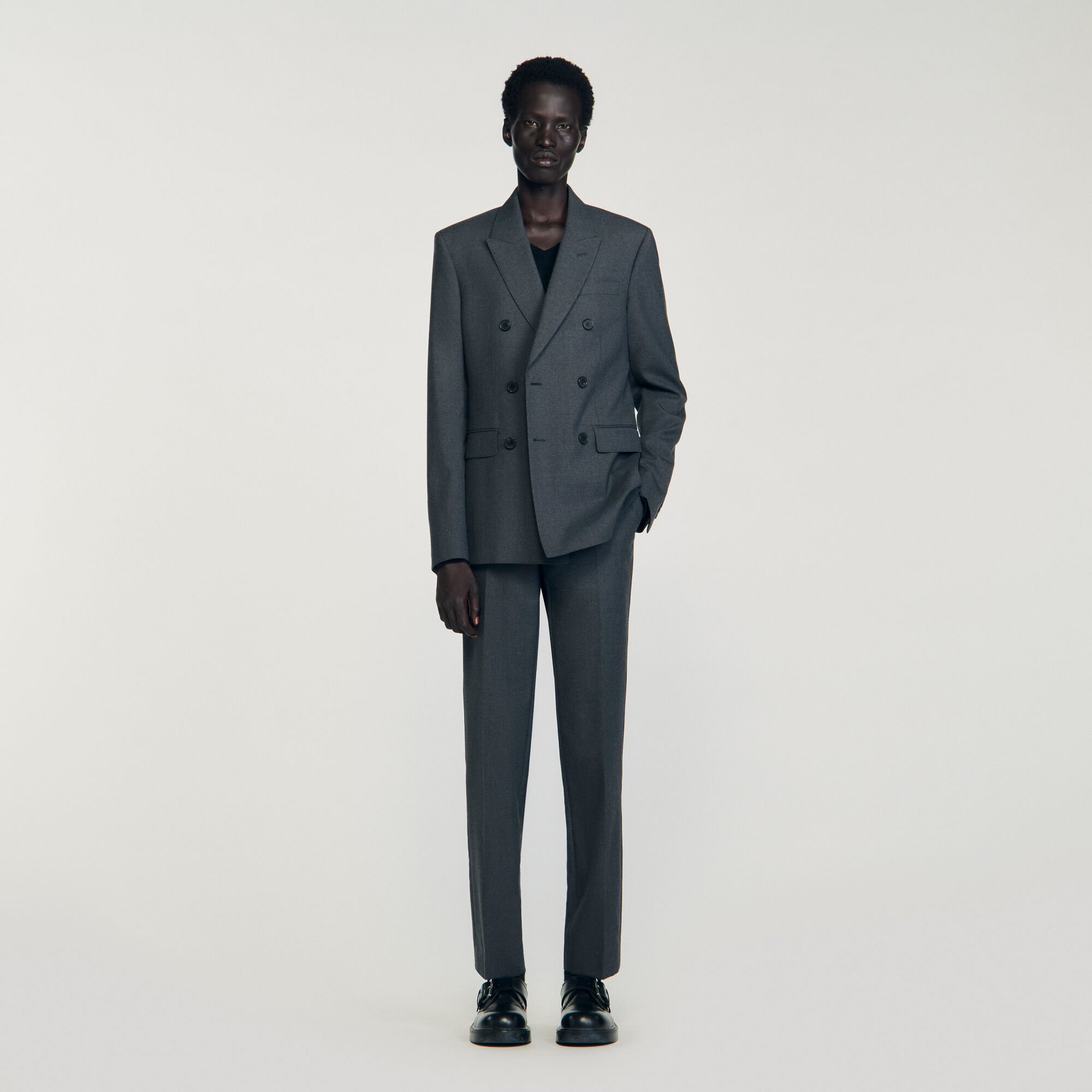 Double-breasted suit jacket
