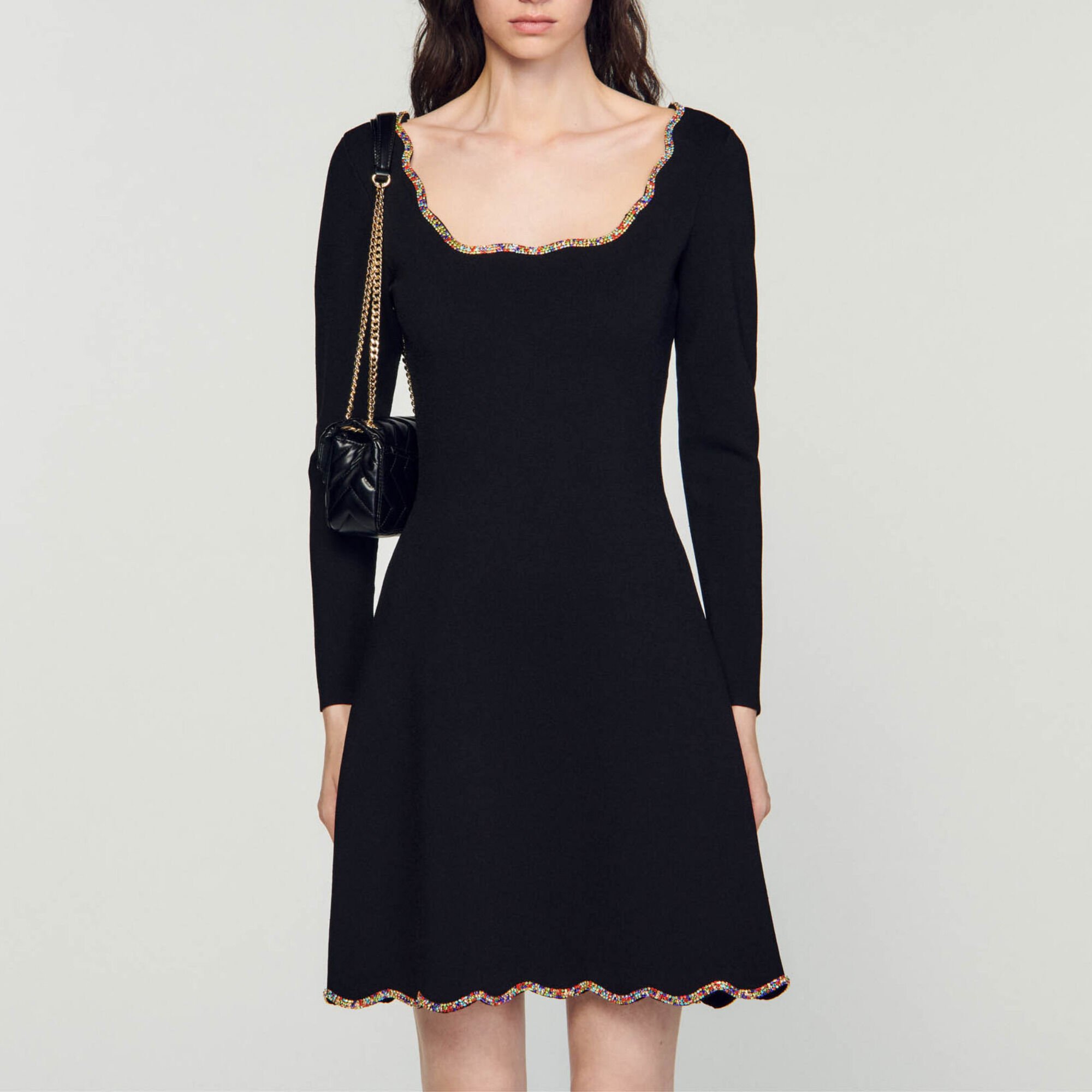 Short velvet dress