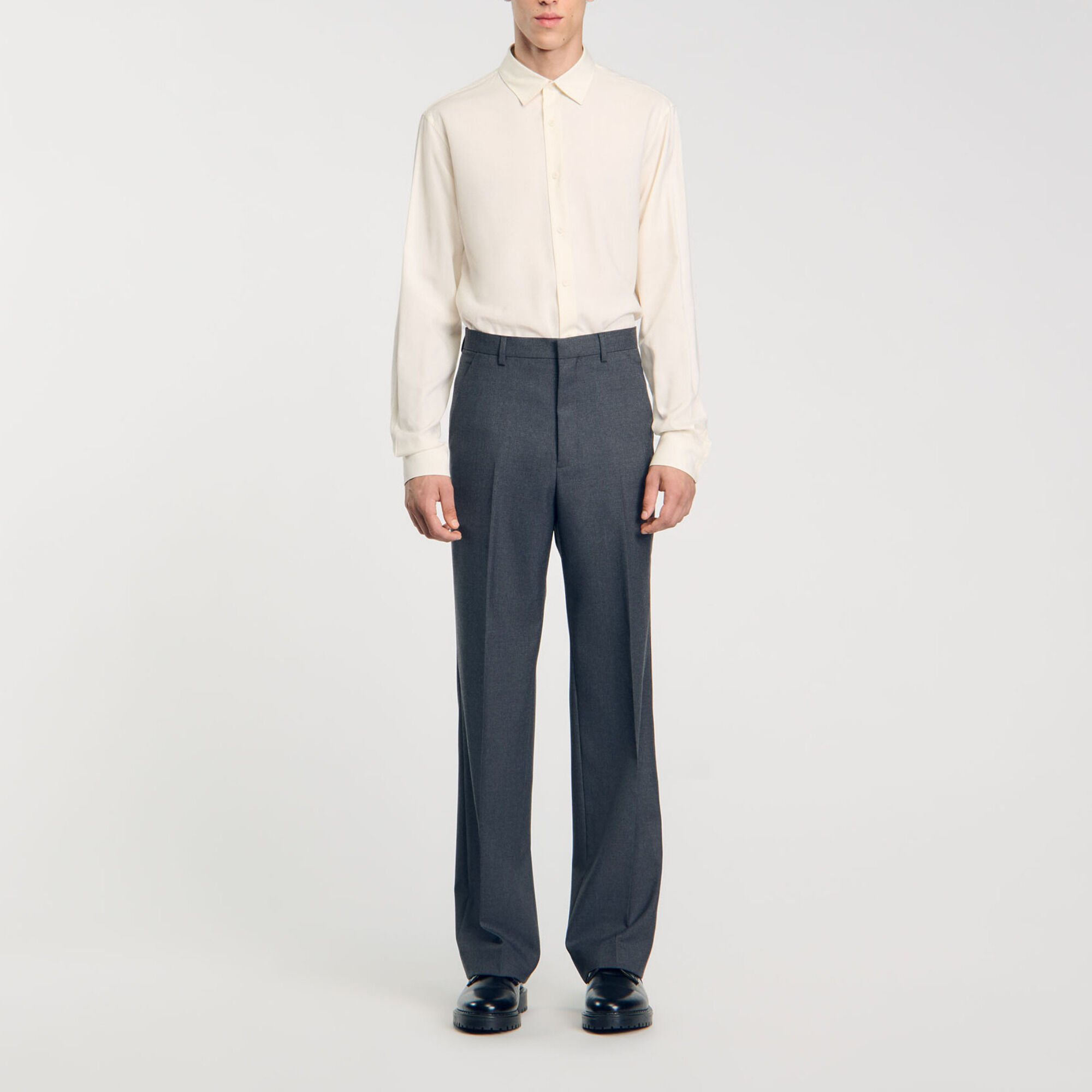 Wide-leg suit trousers