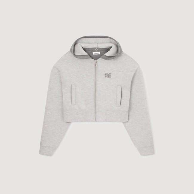 Hooded sweatshirt jacket