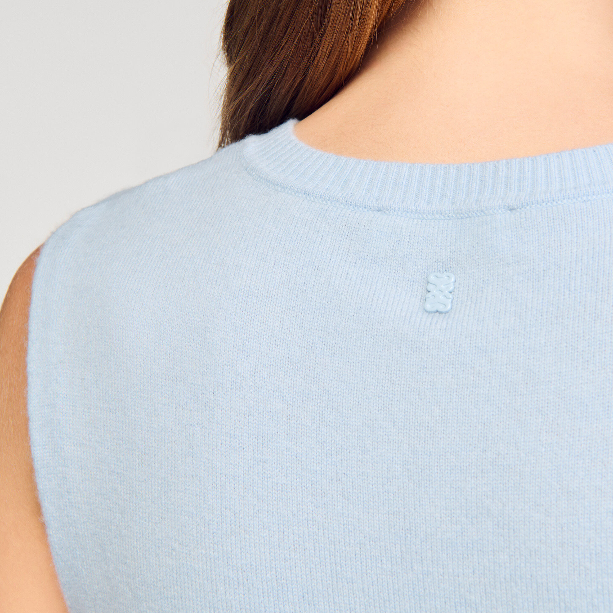 Ruffled cropped sweater