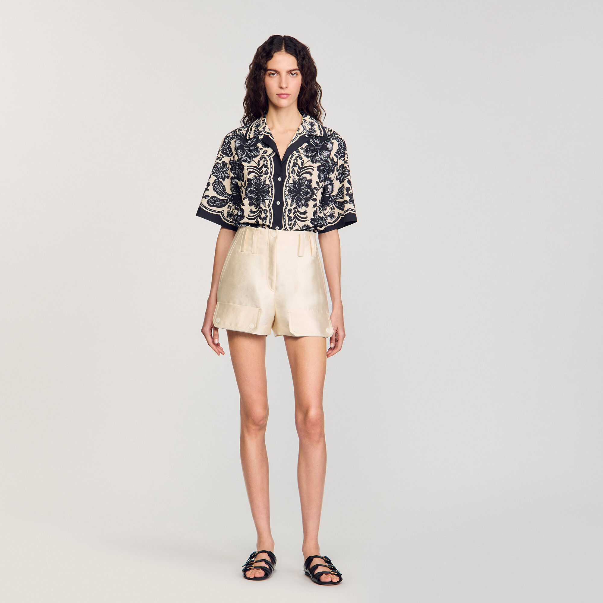 Cargo shorts white / beige For Women | Sandro Paris